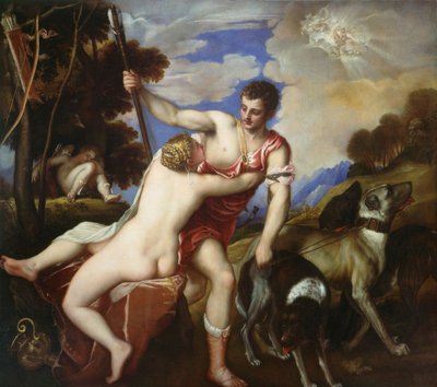 Venus und Adonis von Tiziano Vecelli